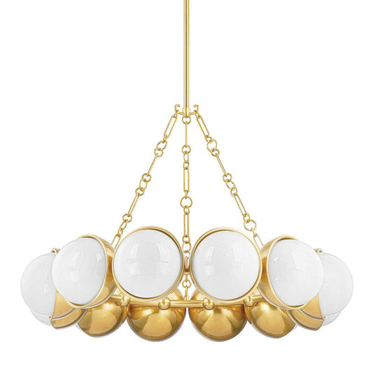  Althea 12-Light Chandelier In Vintage Polished Brass