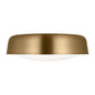  Draper 2-Light Flush Mount In Burnished Brass