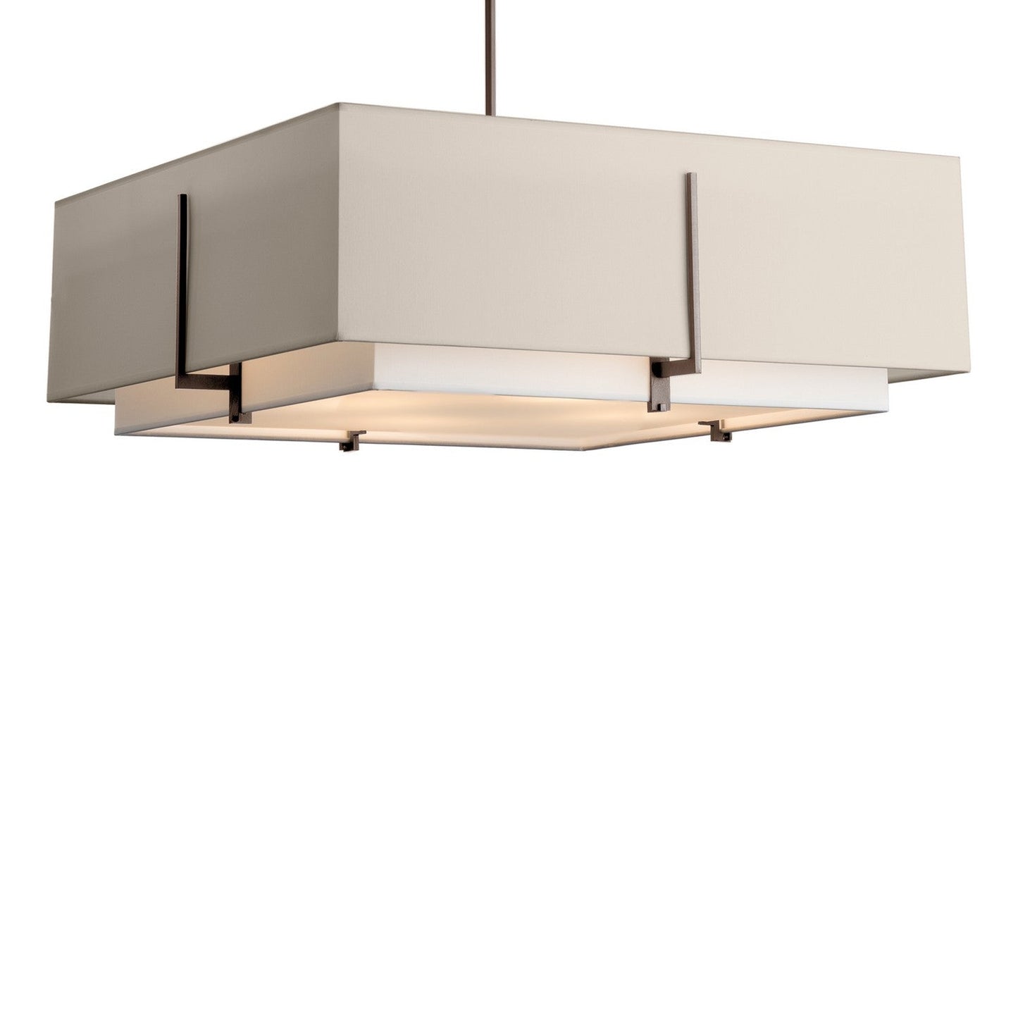  Exos Square Large Double Shade Pendant