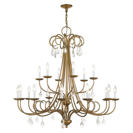 Livex Lighting Daphne 18-Light Chandelier In Antique Gold Leaf
