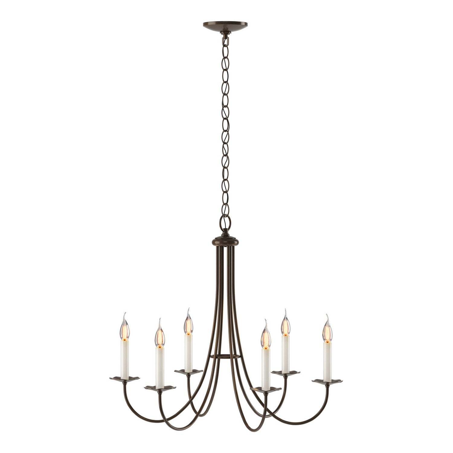  Simple Sweep 6 Arm Chandelier