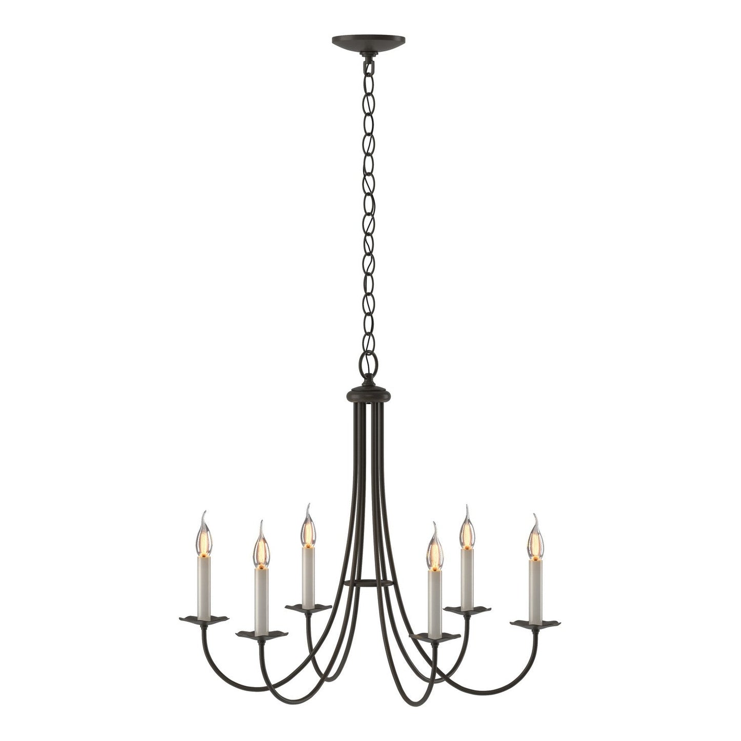  Simple Sweep 6 Arm Chandelier