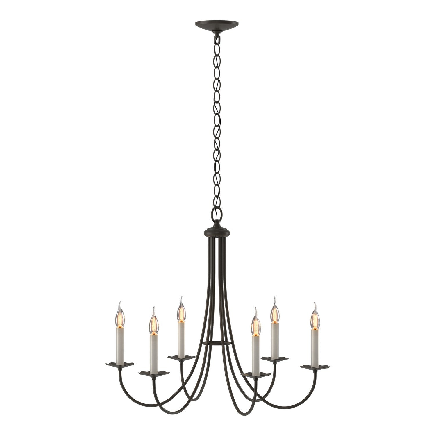  Simple Sweep 6 Arm Chandelier