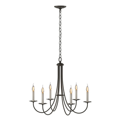  Simple Sweep 6 Arm Chandelier