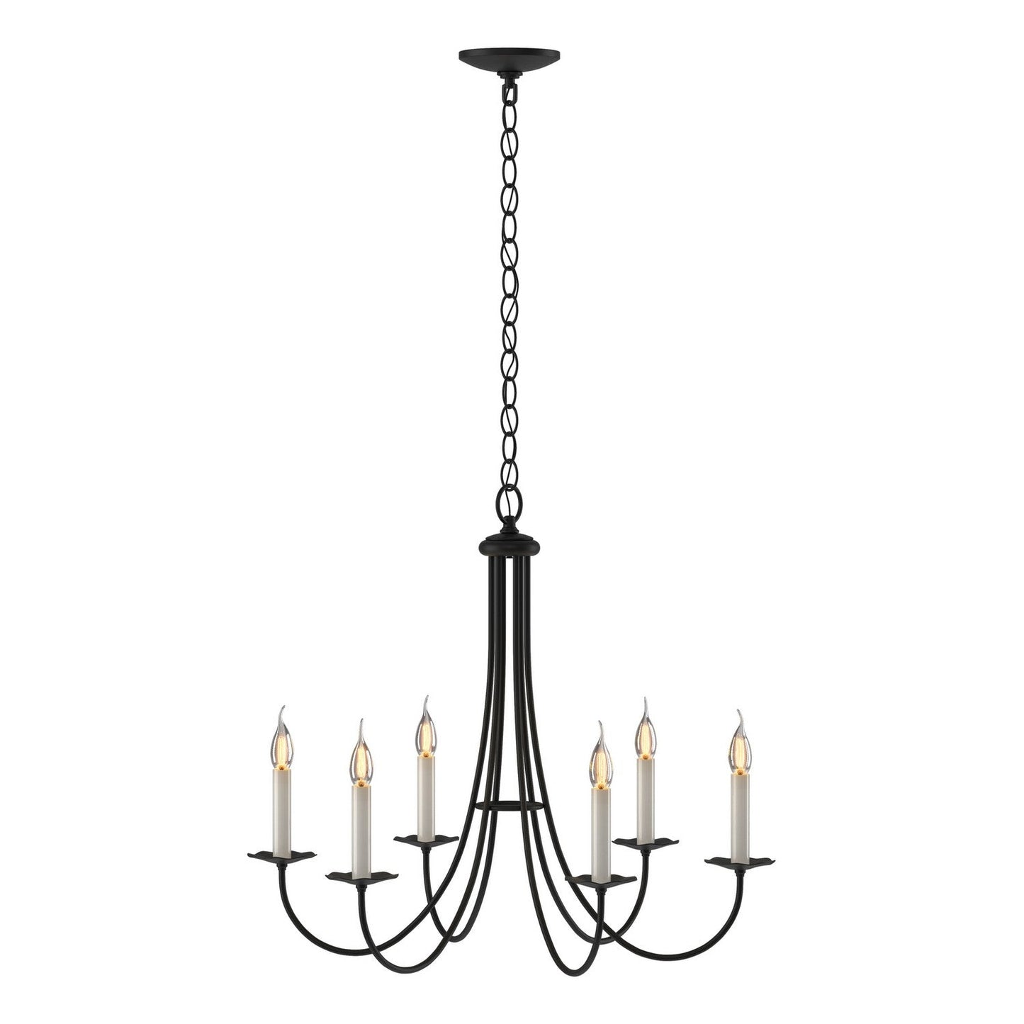  Simple Sweep 6 Arm Chandelier