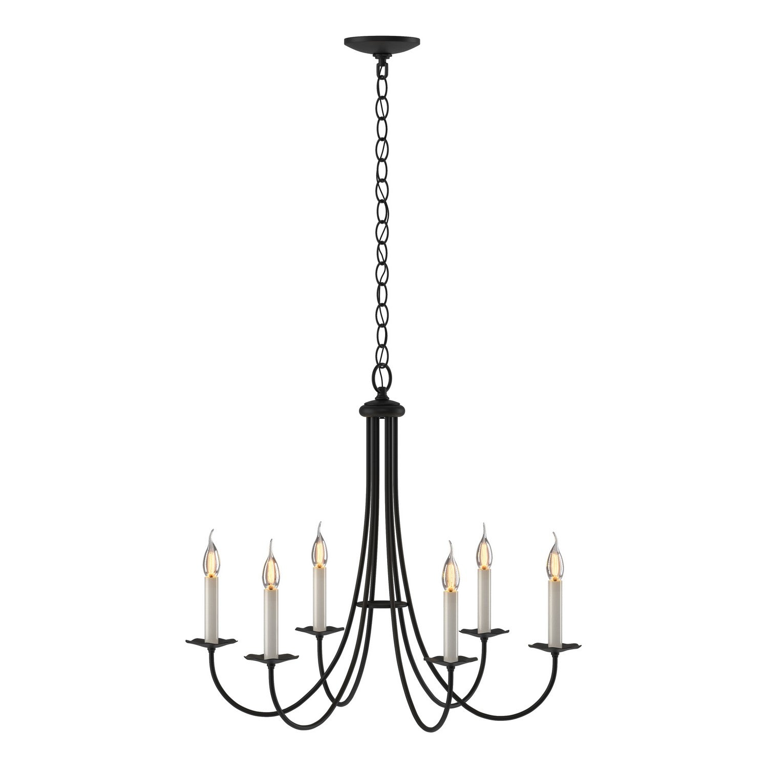  Simple Sweep 6 Arm Chandelier
