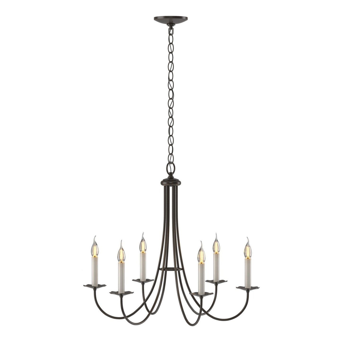  Simple Sweep 6 Arm Chandelier