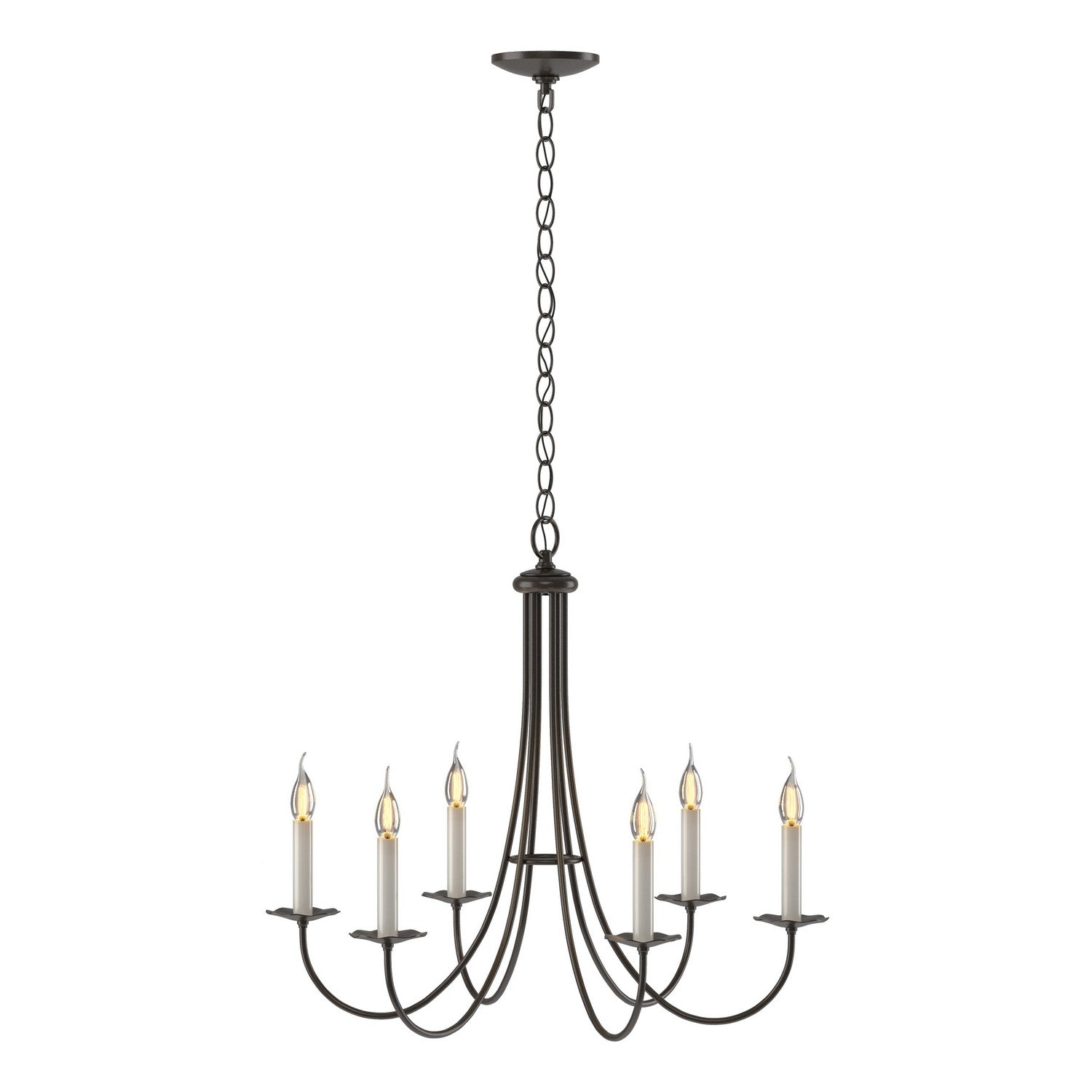  Simple Sweep 6 Arm Chandelier