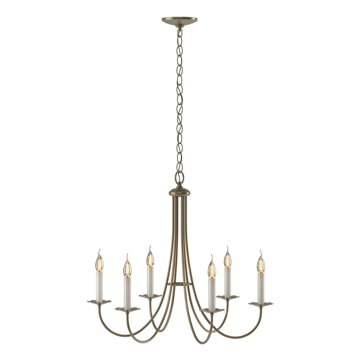  Simple Sweep 6 Arm Chandelier