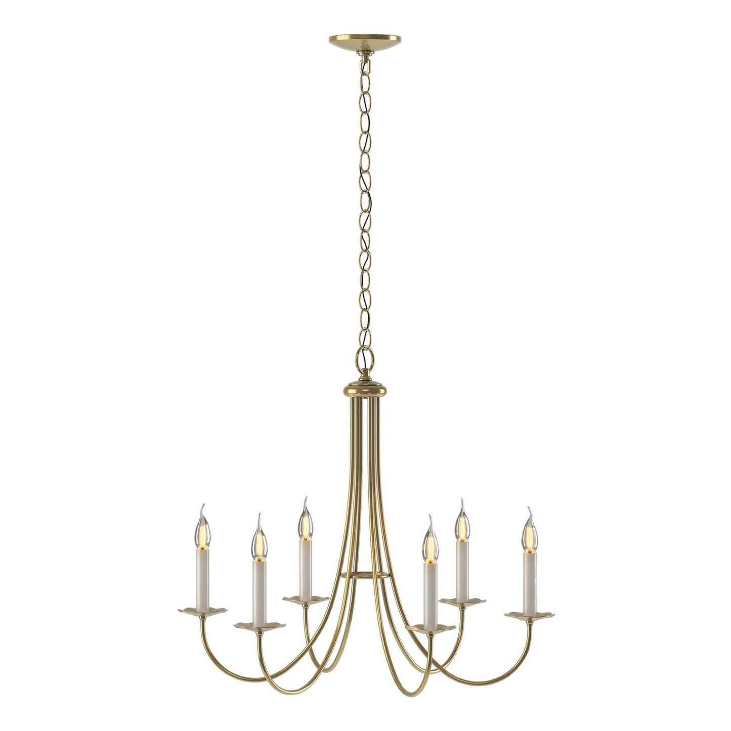  Simple Sweep 6 Arm Chandelier