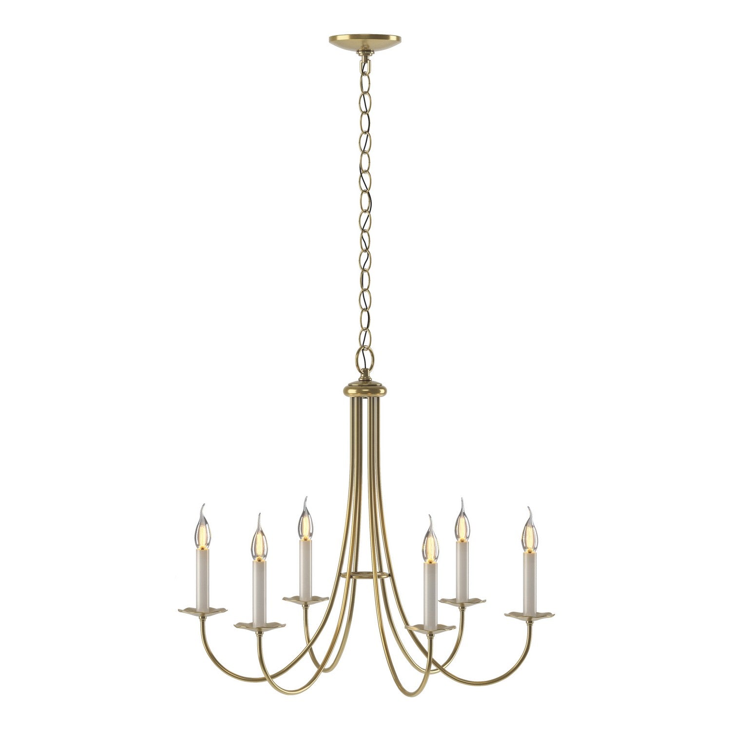 Simple Sweep 6 Arm Chandelier