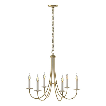 Simple Sweep 6 Arm Chandelier