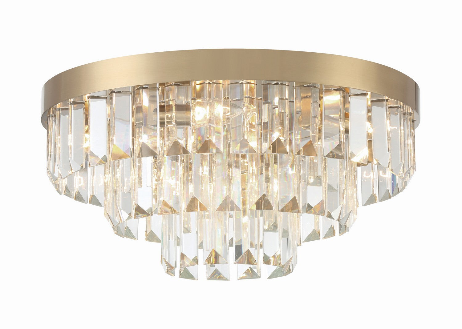  Hayes 8-Light Ceiling Mount In Aged Brass