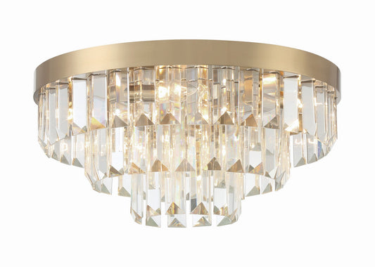  Hayes 8-Light Ceiling Mount In Aged Brass