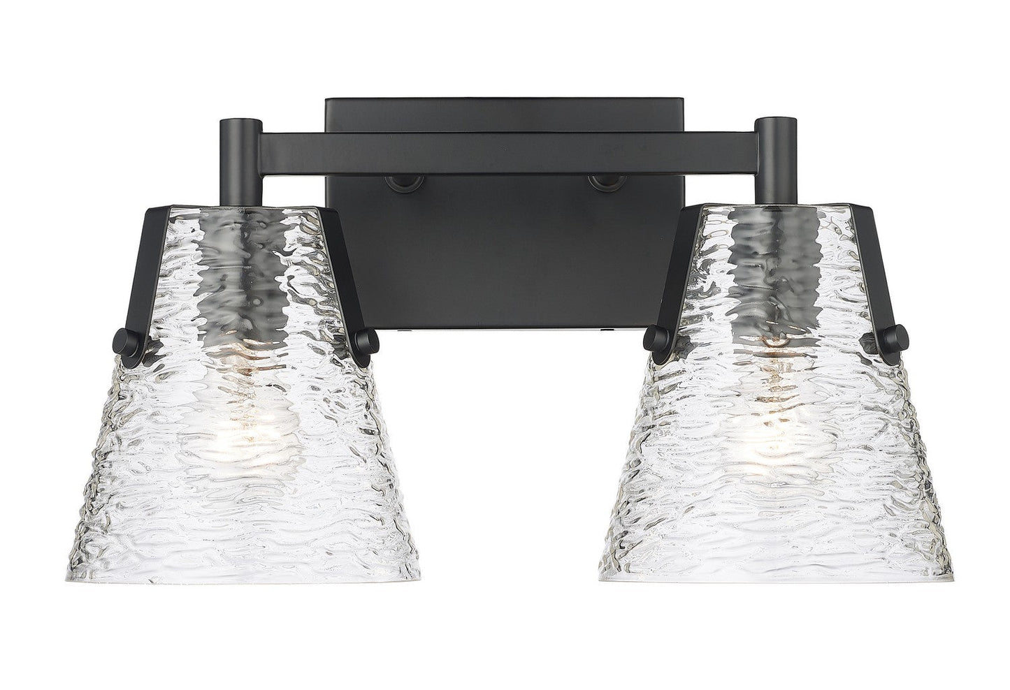 Z-LIte Analia Two Light Vanity In Matte Black
