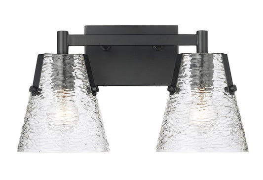 Z-LIte Analia Two Light Vanity In Matte Black