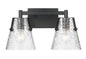 Z-LIte Analia Two Light Vanity In Matte Black