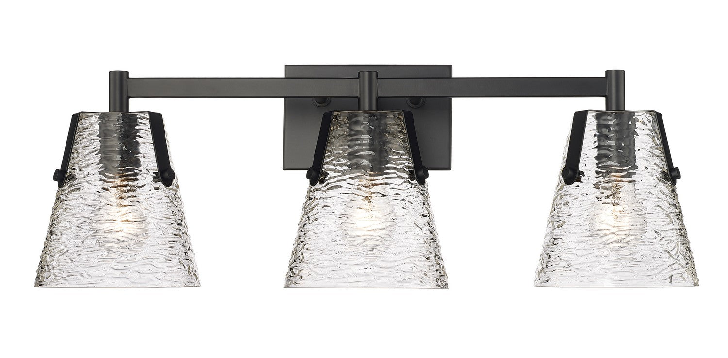 Z-LIte Analia Three Light Vanity In Matte Black