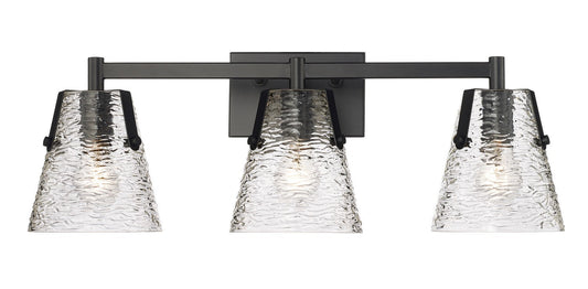Z-LIte Analia Three Light Vanity In Matte Black