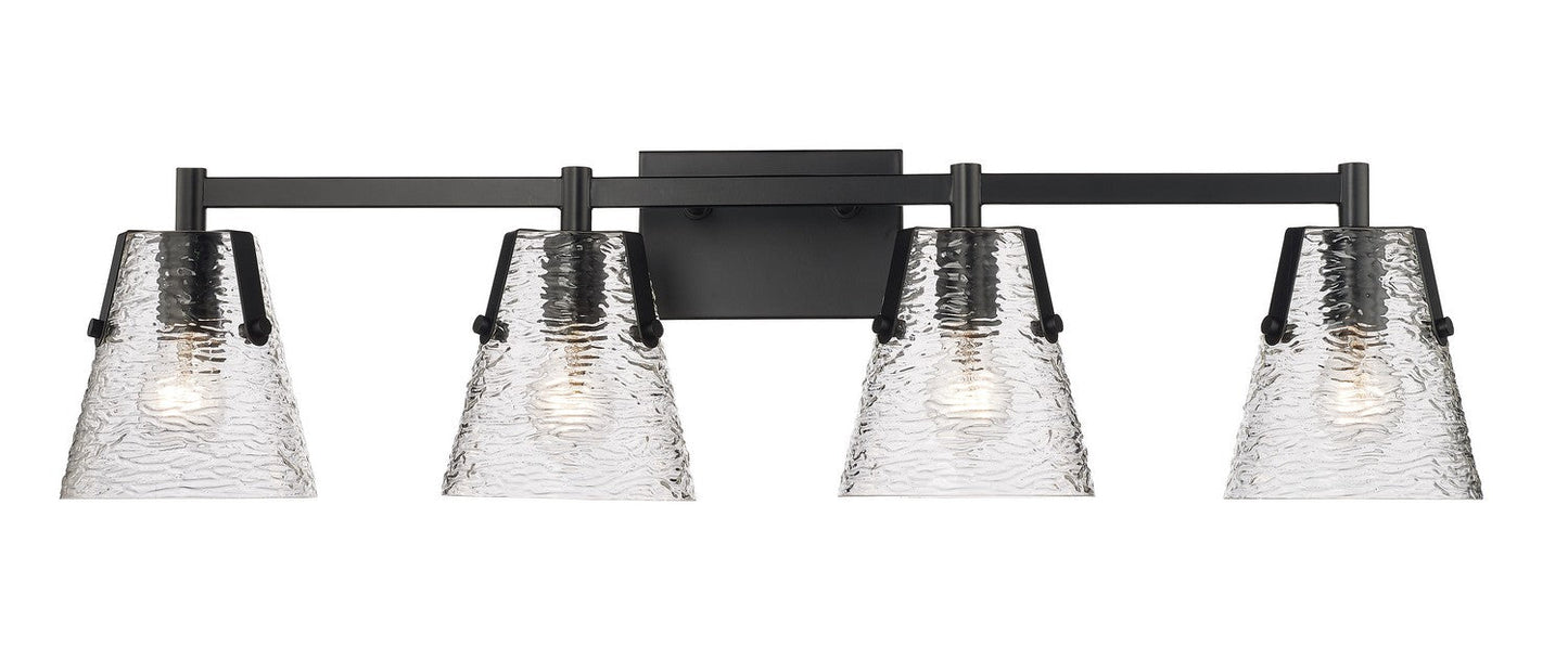 Z-LIte Analia Four Light Vanity In Matte Black