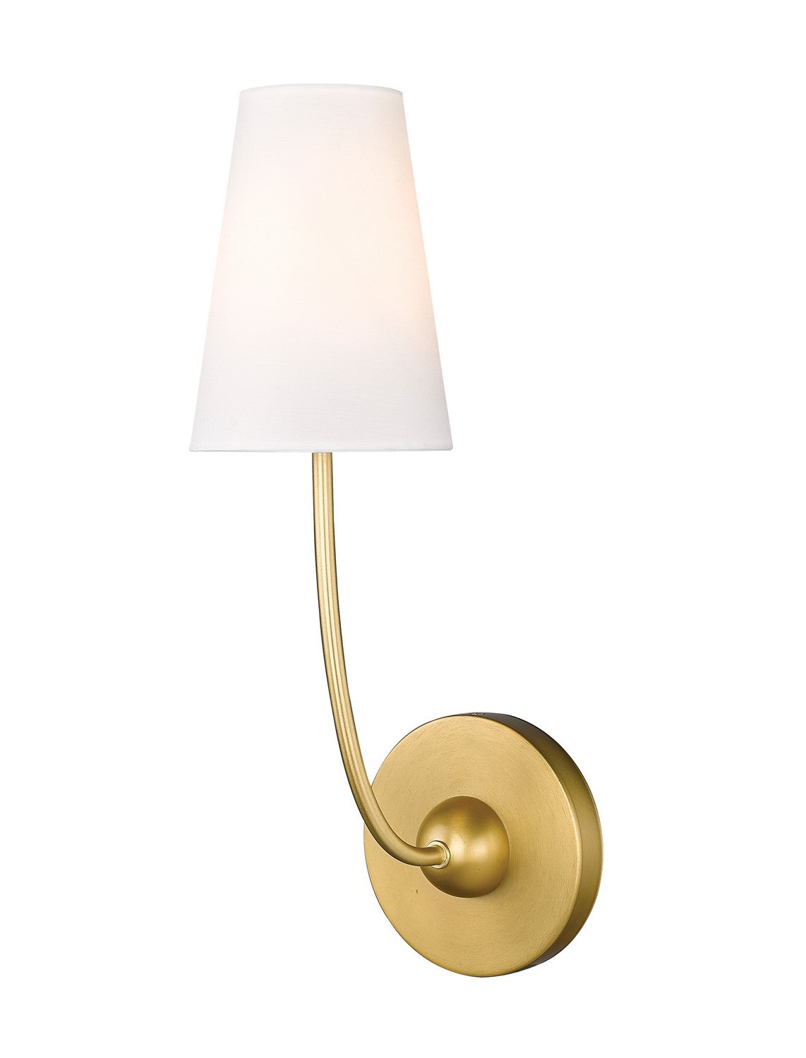 Z-LIte Shannon One Light Wall Sconce In Rubbed Brass