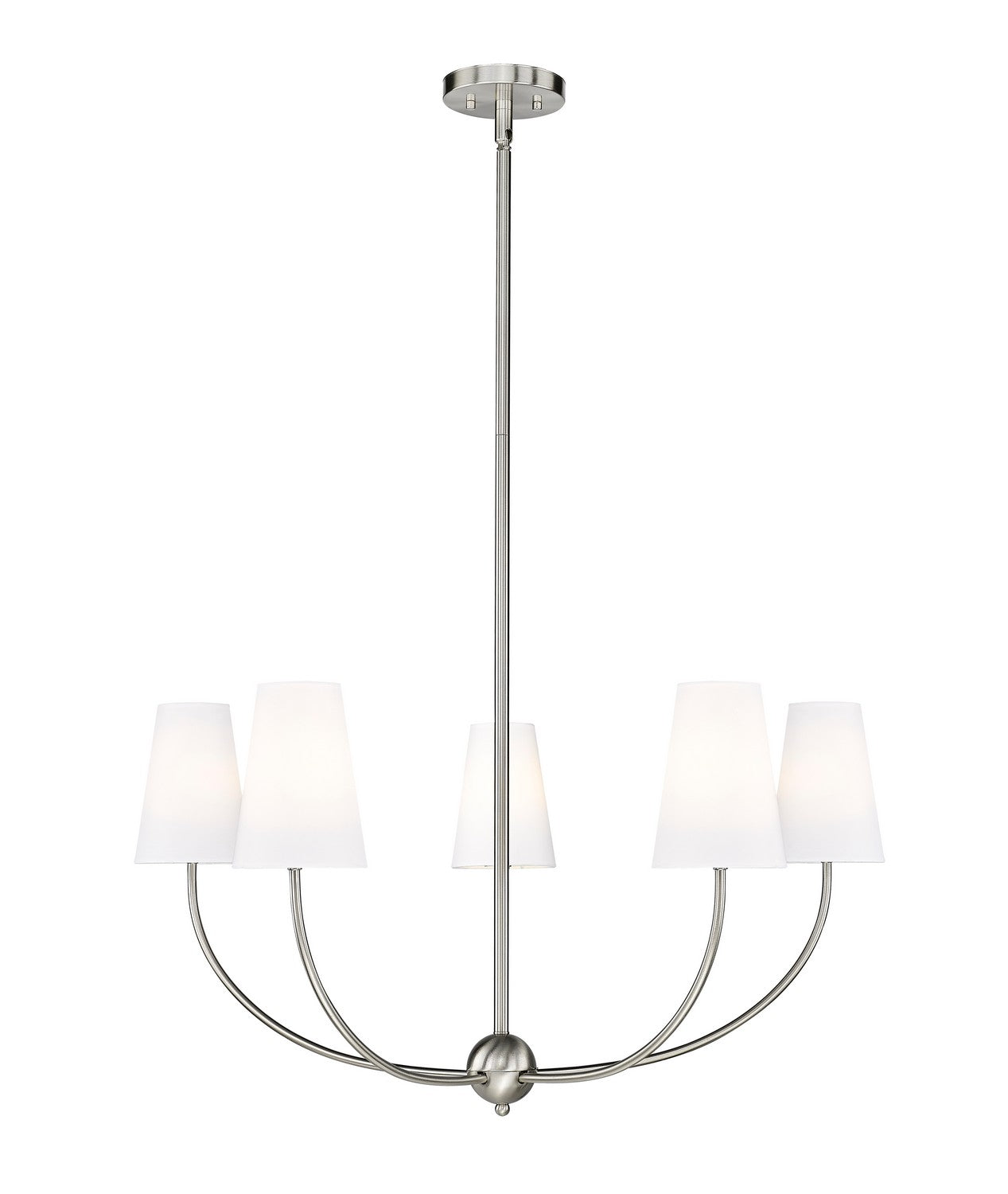 Z-LIte Shannon Five Light Chandelier In Brushed Nickel