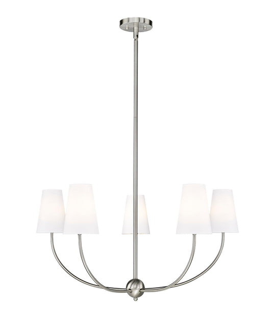 Z-LIte Shannon Five Light Chandelier In Brushed Nickel