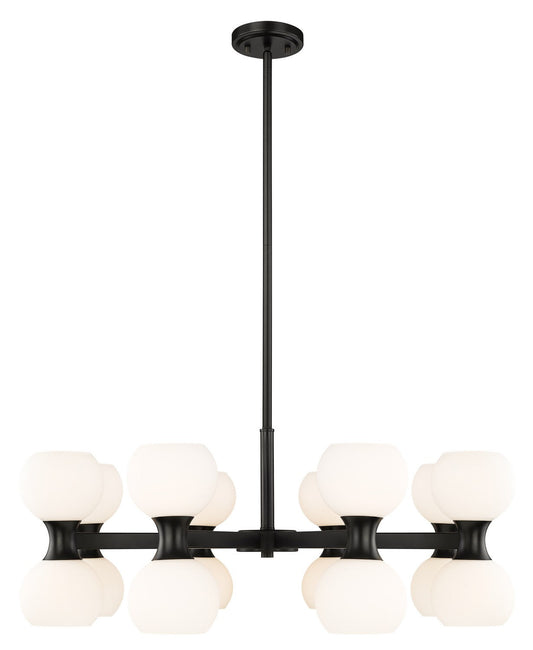 Z-LIte Artemis 16 Light Chandelier In Matte Black