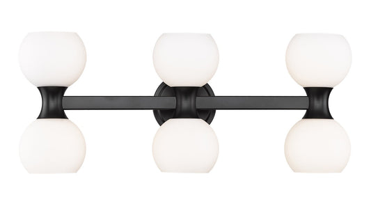 Z-LIte Artemis Six Light Vanity In Matte Black