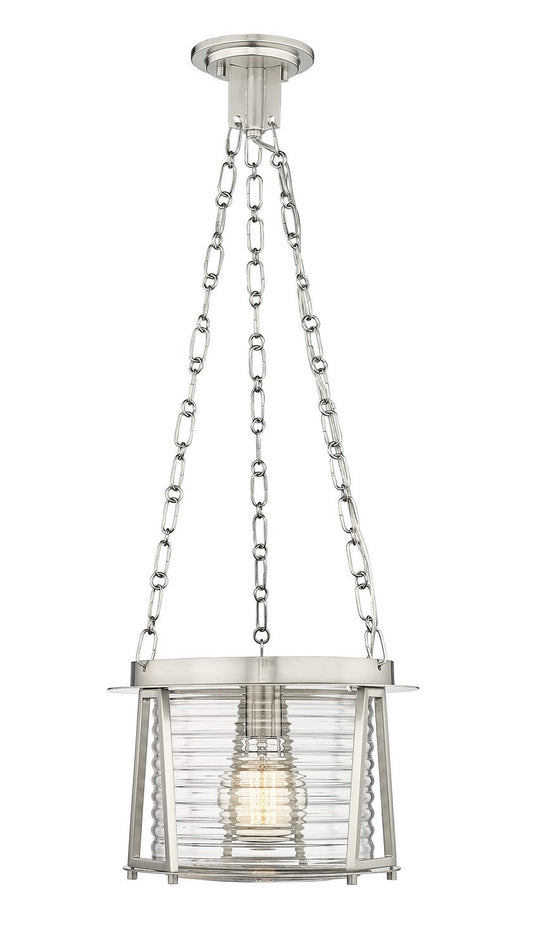 Z-LIte Cape Harbor Pendant One Light Pendant In Brushed Nickel