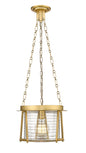 Z-LIte Cape Harbor Pendant One Light Pendant In Rubbed Brass