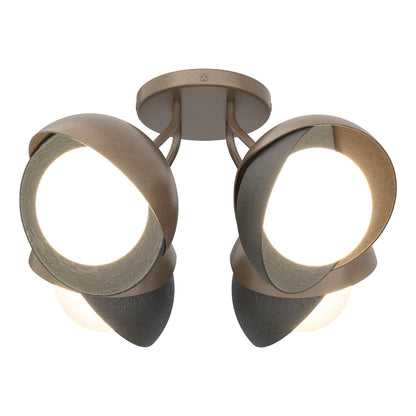  Brooklyn 4-Light Double Shade Semi-Flush