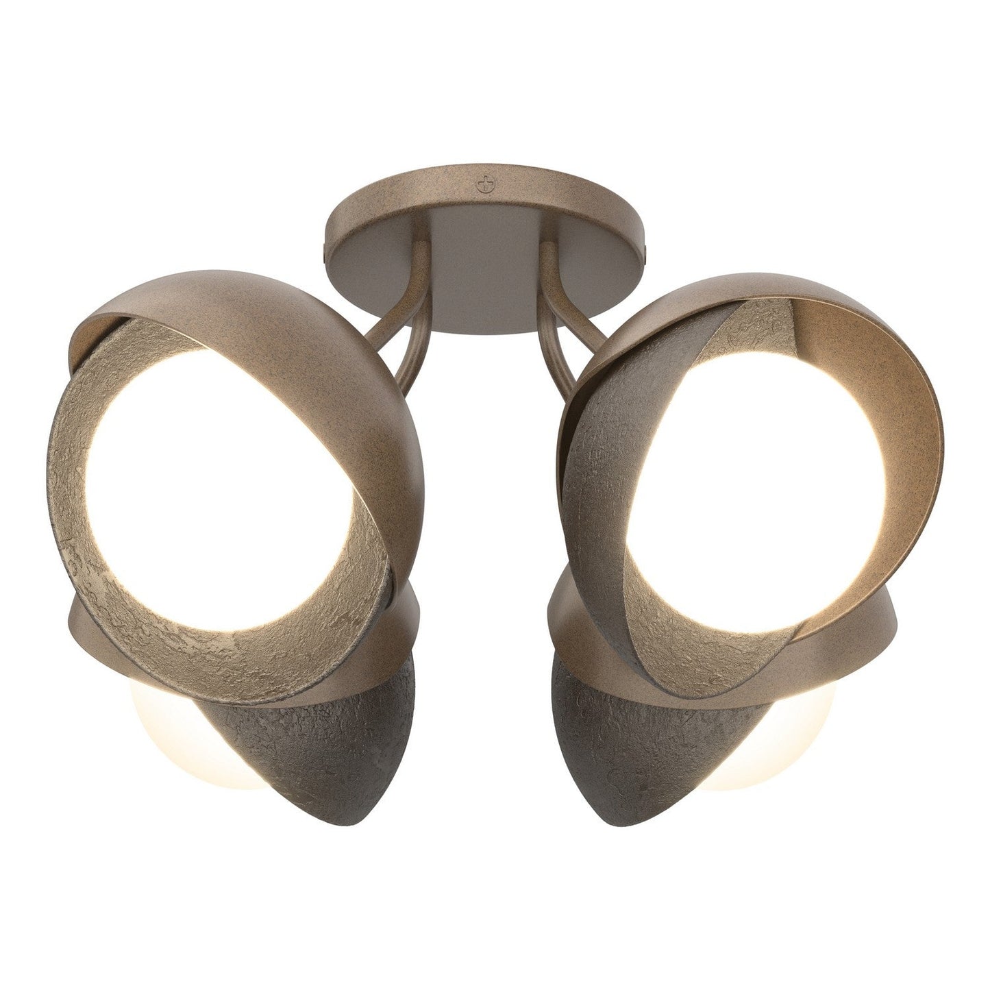  Brooklyn 4-Light Double Shade Semi-Flush