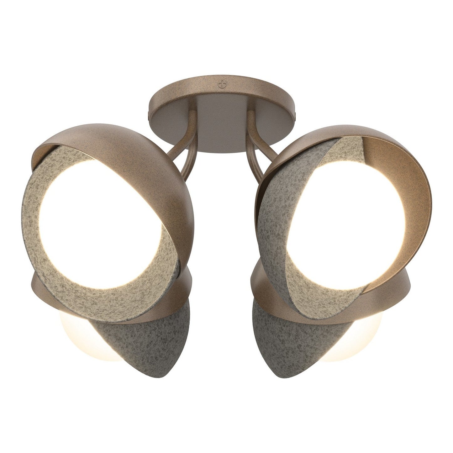  Brooklyn 4-Light Double Shade Semi-Flush