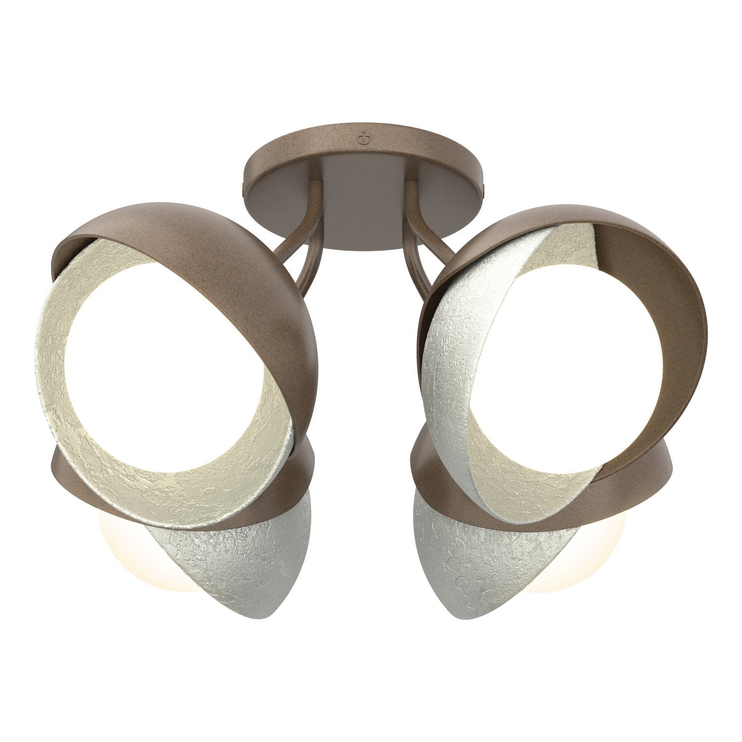  Brooklyn 4-Light Double Shade Semi-Flush