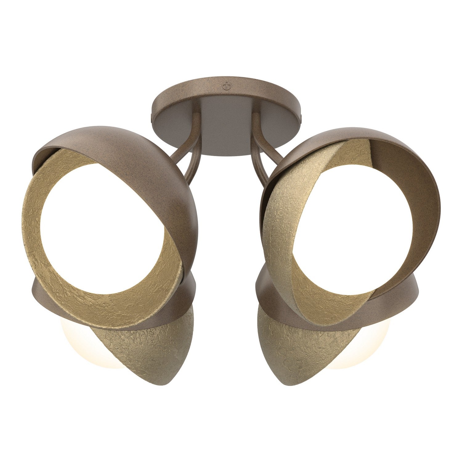  Brooklyn 4-Light Double Shade Semi-Flush