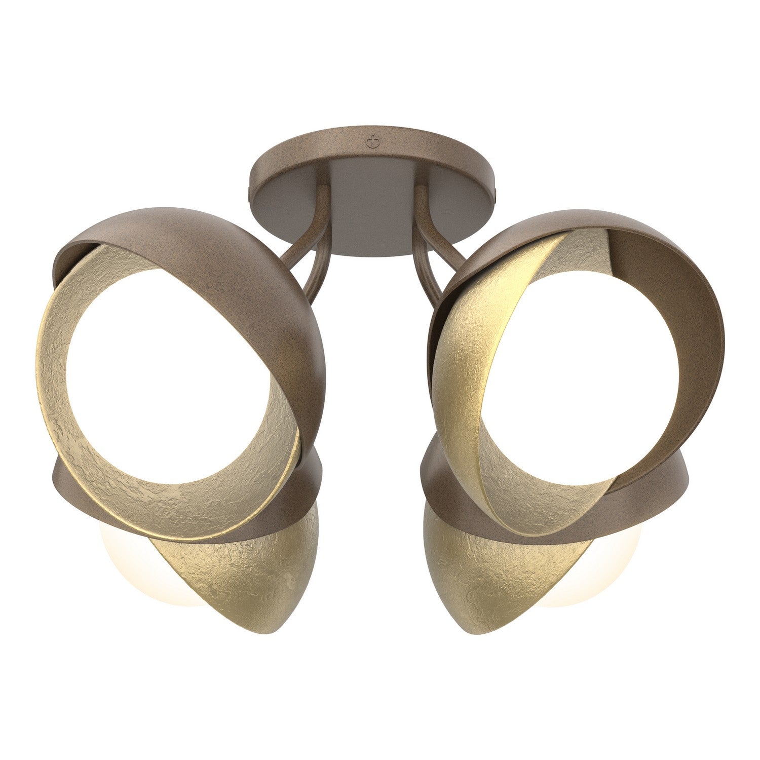  Brooklyn 4-Light Double Shade Semi-Flush