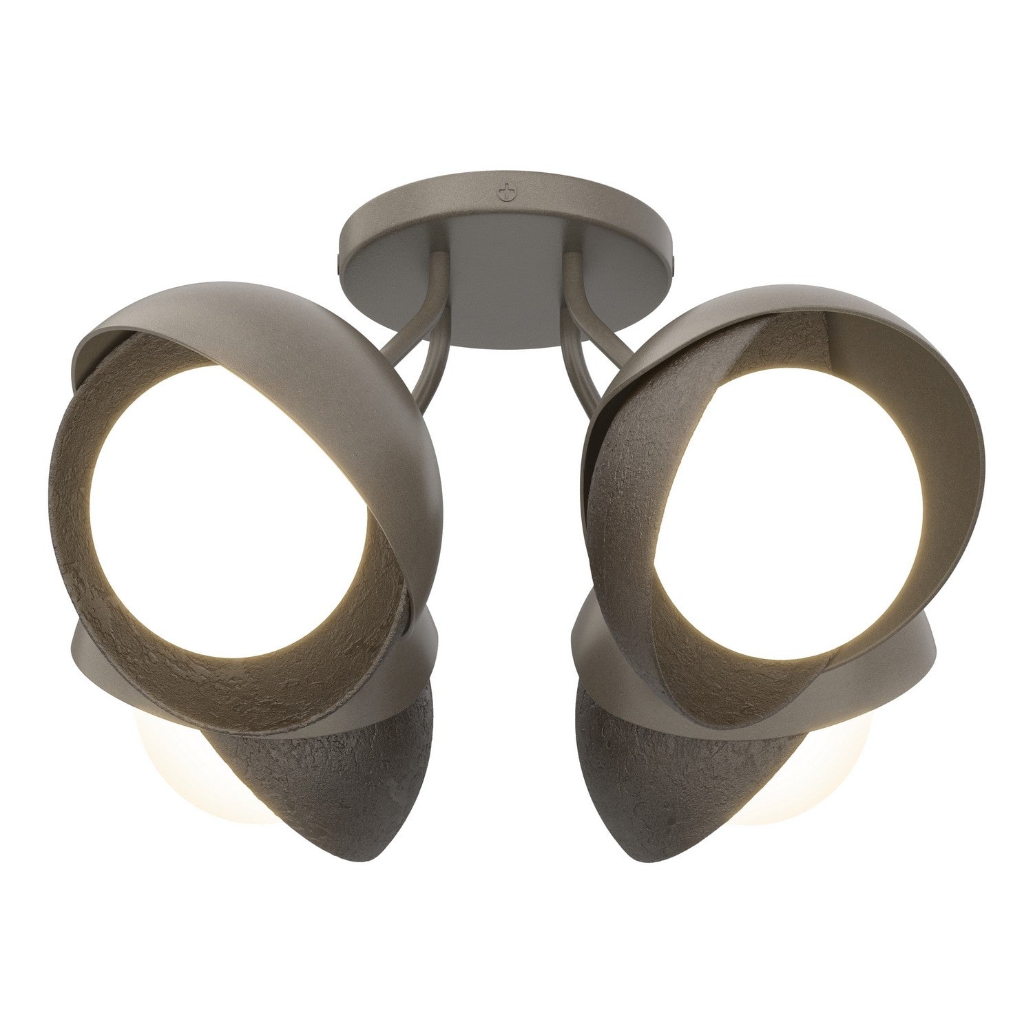  Brooklyn 4-Light Double Shade Semi-Flush