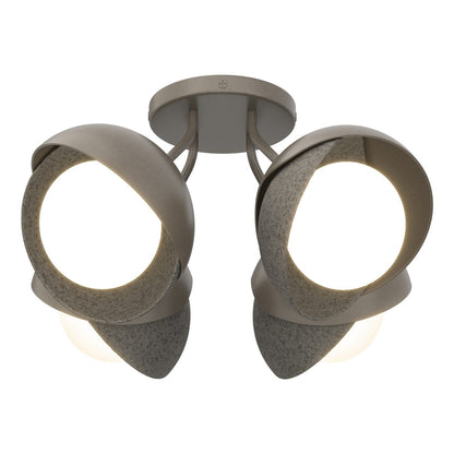  Brooklyn 4-Light Double Shade Semi-Flush