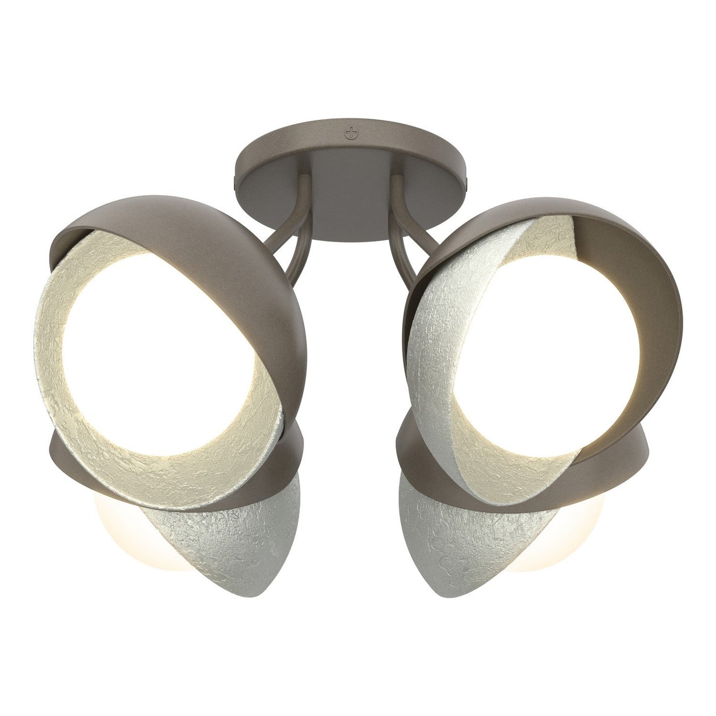  Brooklyn 4-Light Double Shade Semi-Flush