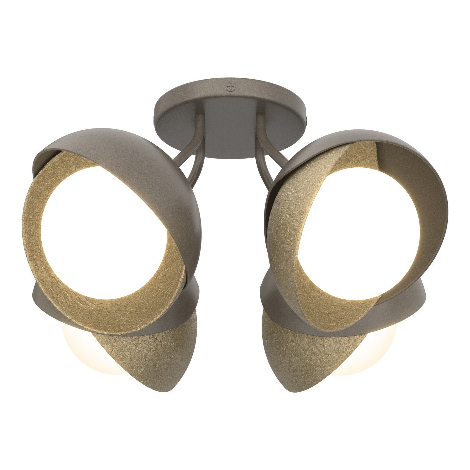 Brooklyn 4-Light Double Shade Semi-Flush