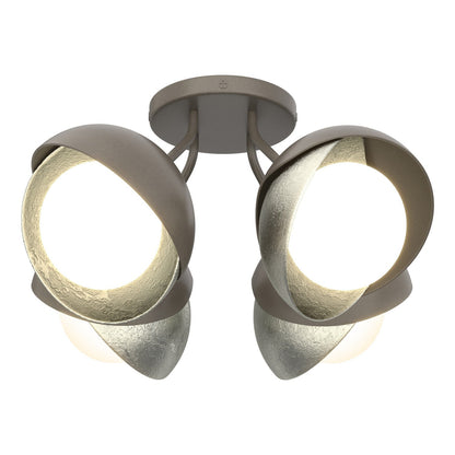  Brooklyn 4-Light Double Shade Semi-Flush