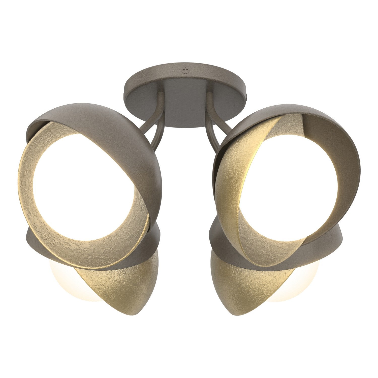  Brooklyn 4-Light Double Shade Semi-Flush