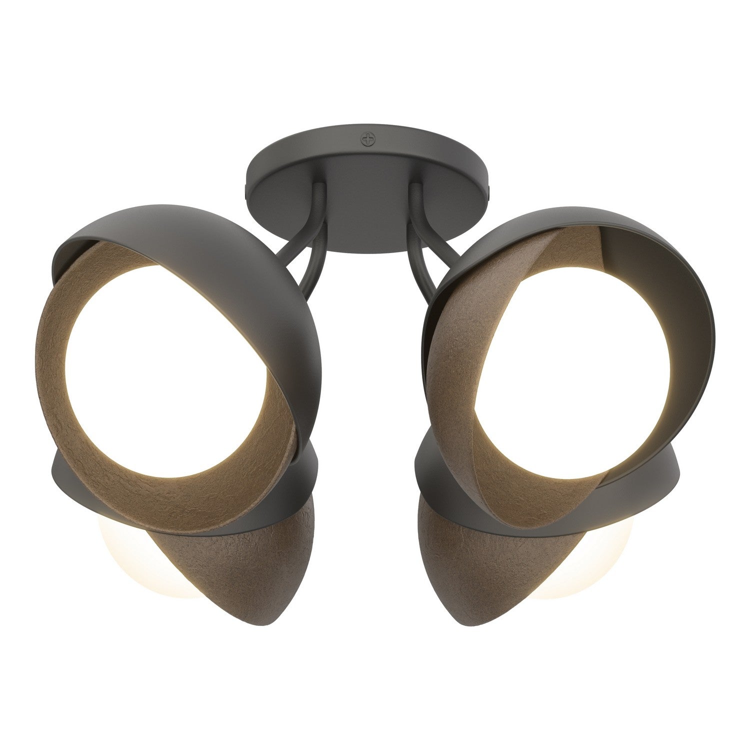  Brooklyn 4-Light Double Shade Semi-Flush