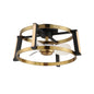 Maxim Darling LED Fandelight In Black / Natural Aged Brass