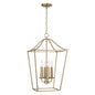  Grady 4-Light Foyer Pendant In Matte Brass