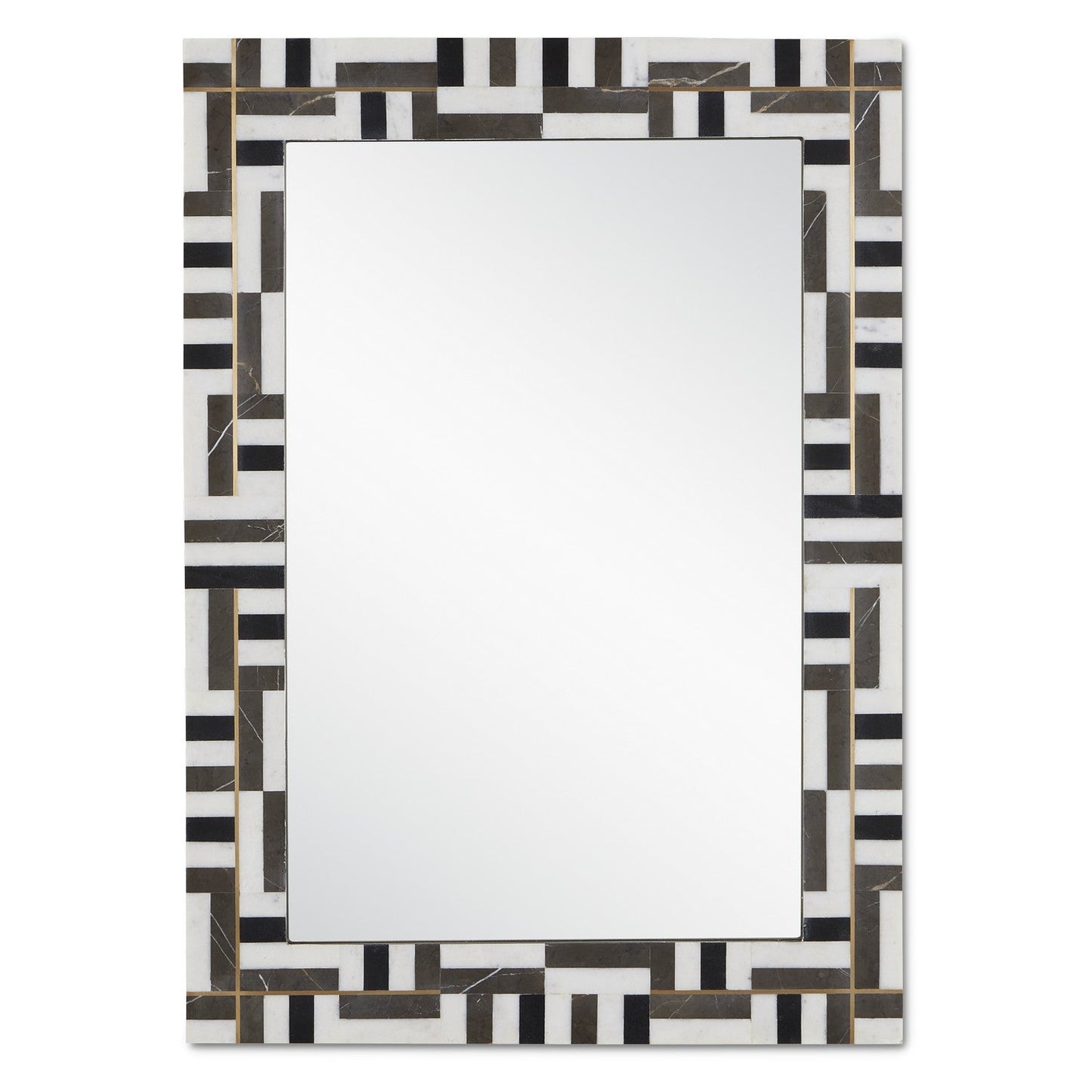  Gentry Mirror In Natural & Brass