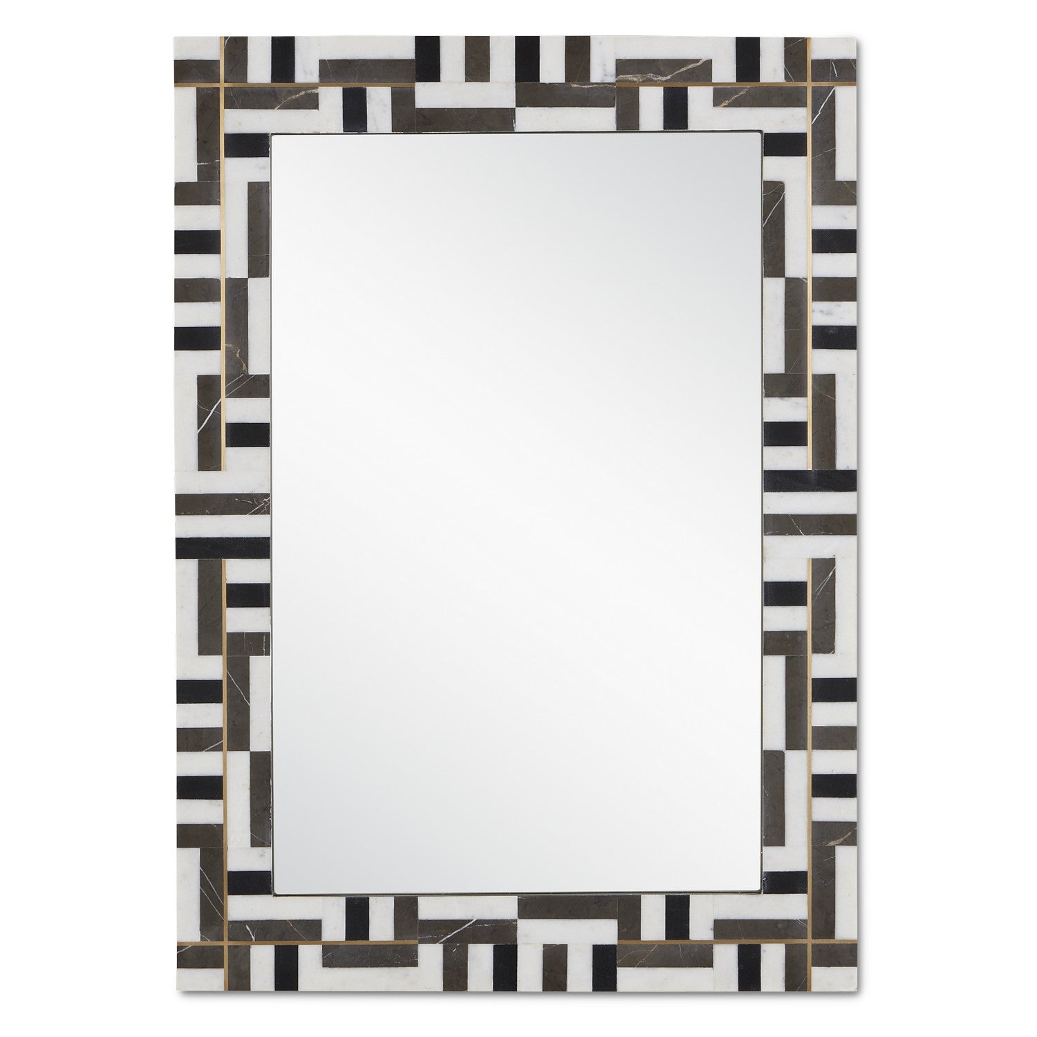  Gentry Mirror In Natural & Brass