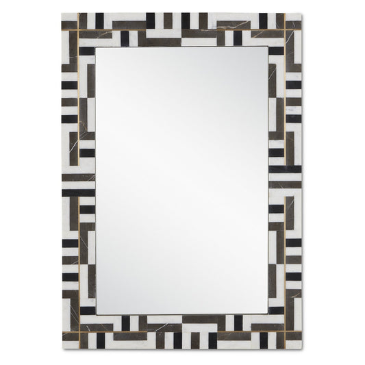  Gentry Mirror In Natural & Brass