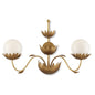 Mirasole 2-Light Wall Sconce In Contemporary Gold Leaf & Gold & White